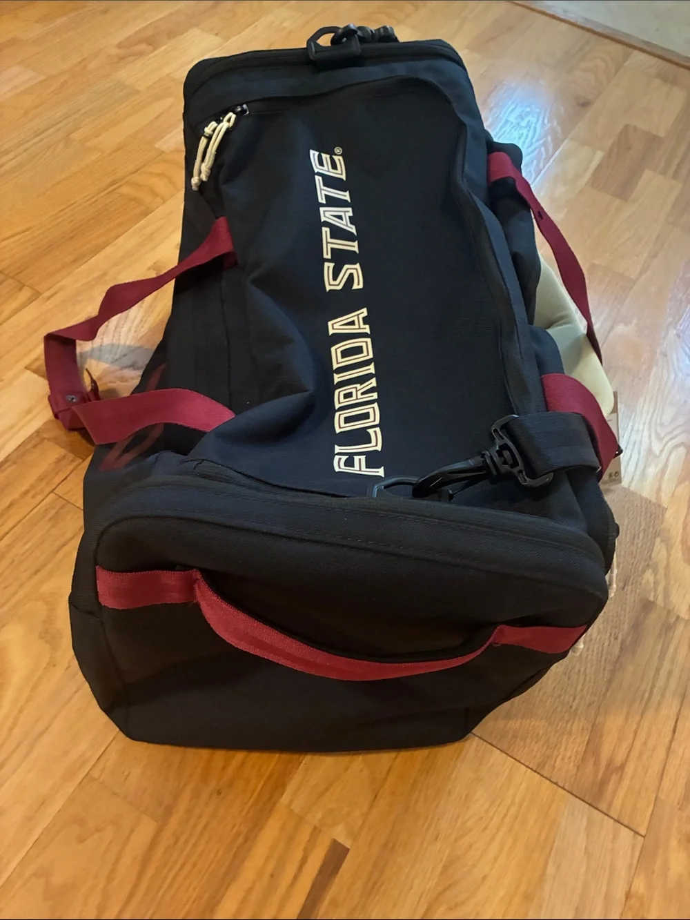 Nike Black FSU Duffel Bag with Garnet & Gold Accents